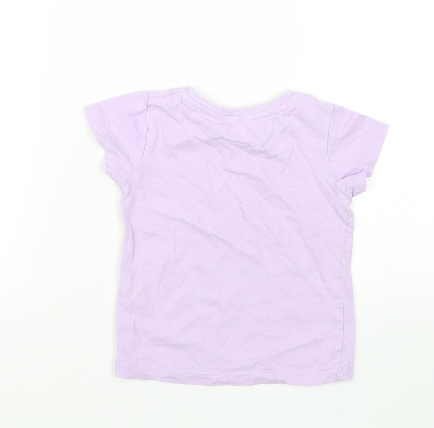 Pepe&Co Baby Purple   Basic T-Shirt Size 18-24 Months  - Panda Unicorn