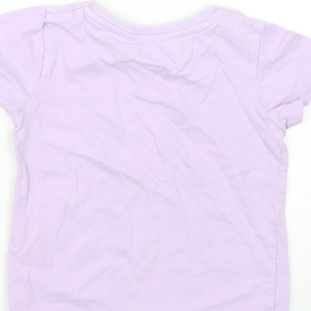 Pepe&Co Baby Purple   Basic T-Shirt Size 18-24 Months  - Panda Unicorn