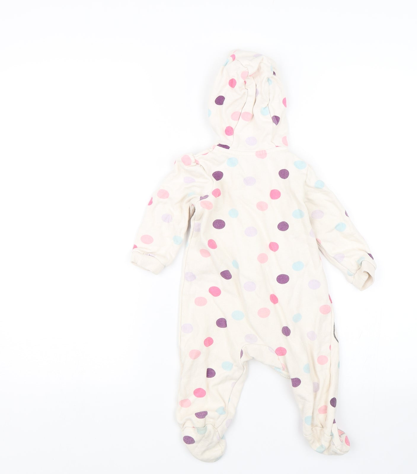 Disney Baby Baby White Polka Dot  Babygrow One-Piece Size 6-9 Months  - Minnie Mouse