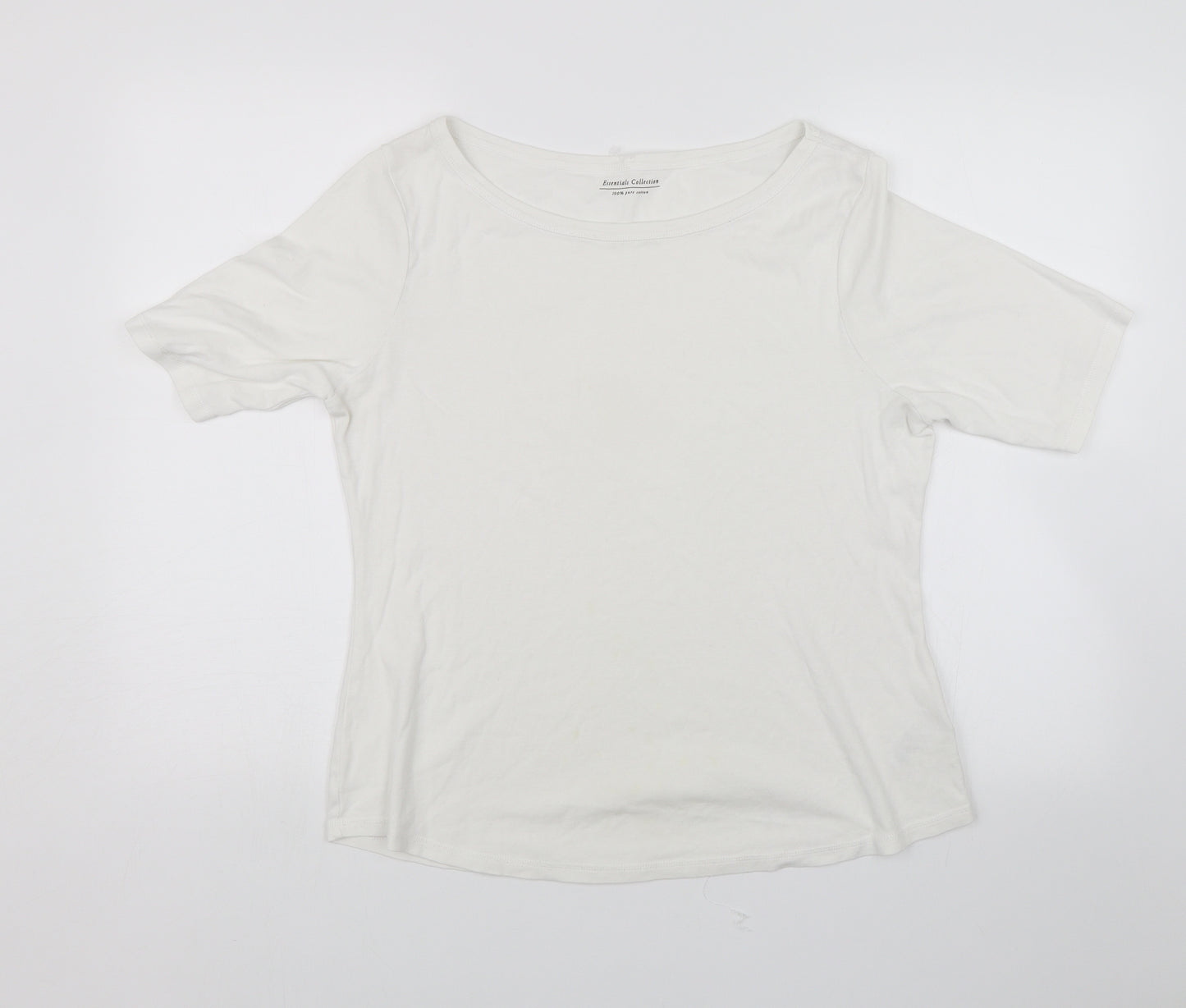 M&S Womens White   Basic T-Shirt Size 18