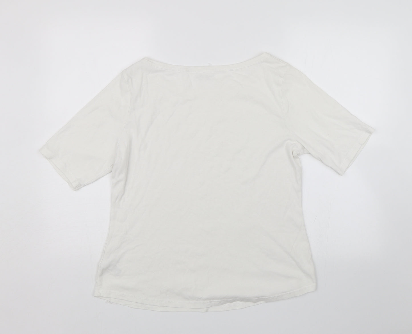 M&S Womens White   Basic T-Shirt Size 18