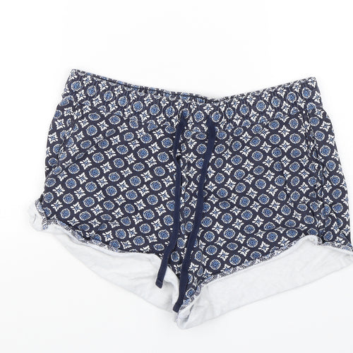 Papaya Womens Blue Floral  Hot Pants Shorts Size 12