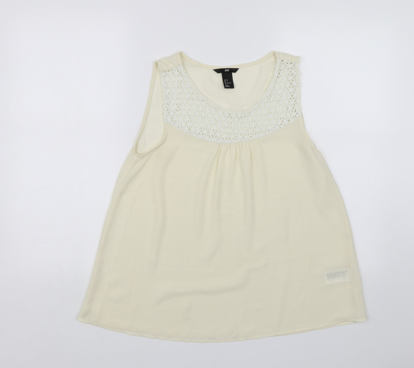 H&M Womens Ivory   Basic Blouse Size 8