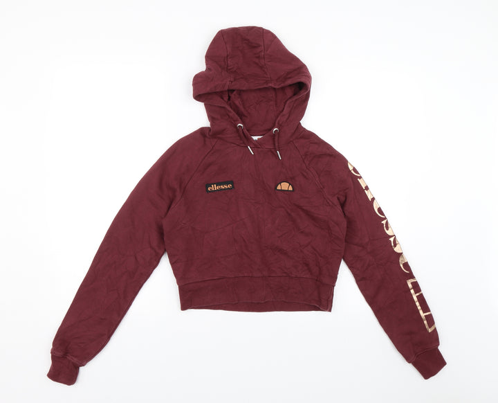 ellesse Womens Red Pullover Hoodie Size 6