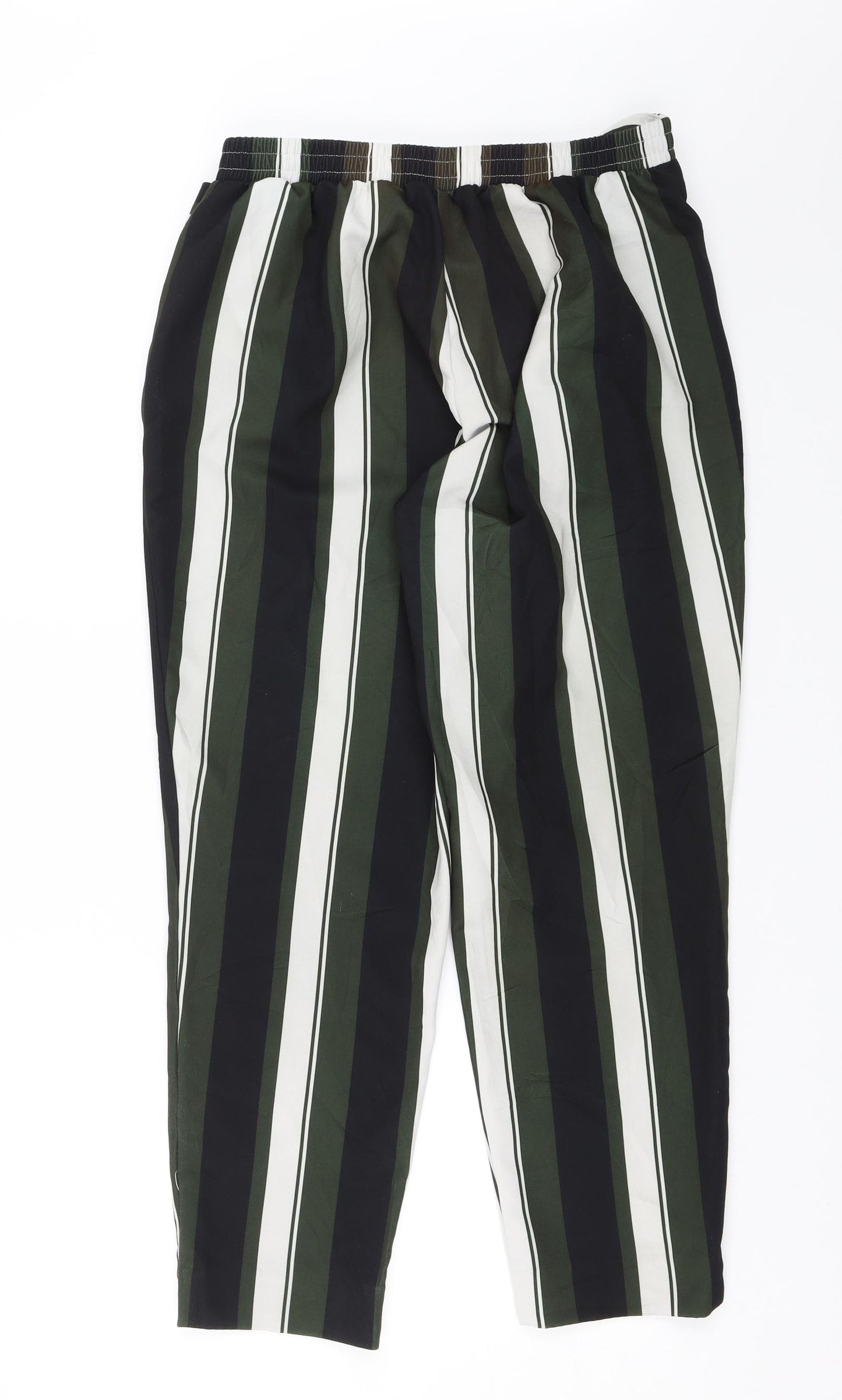 River Island Womens Green Striped  Trousers  Size 14 L25 in