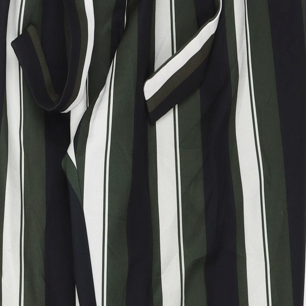 River Island Womens Green Striped  Trousers  Size 14 L25 in
