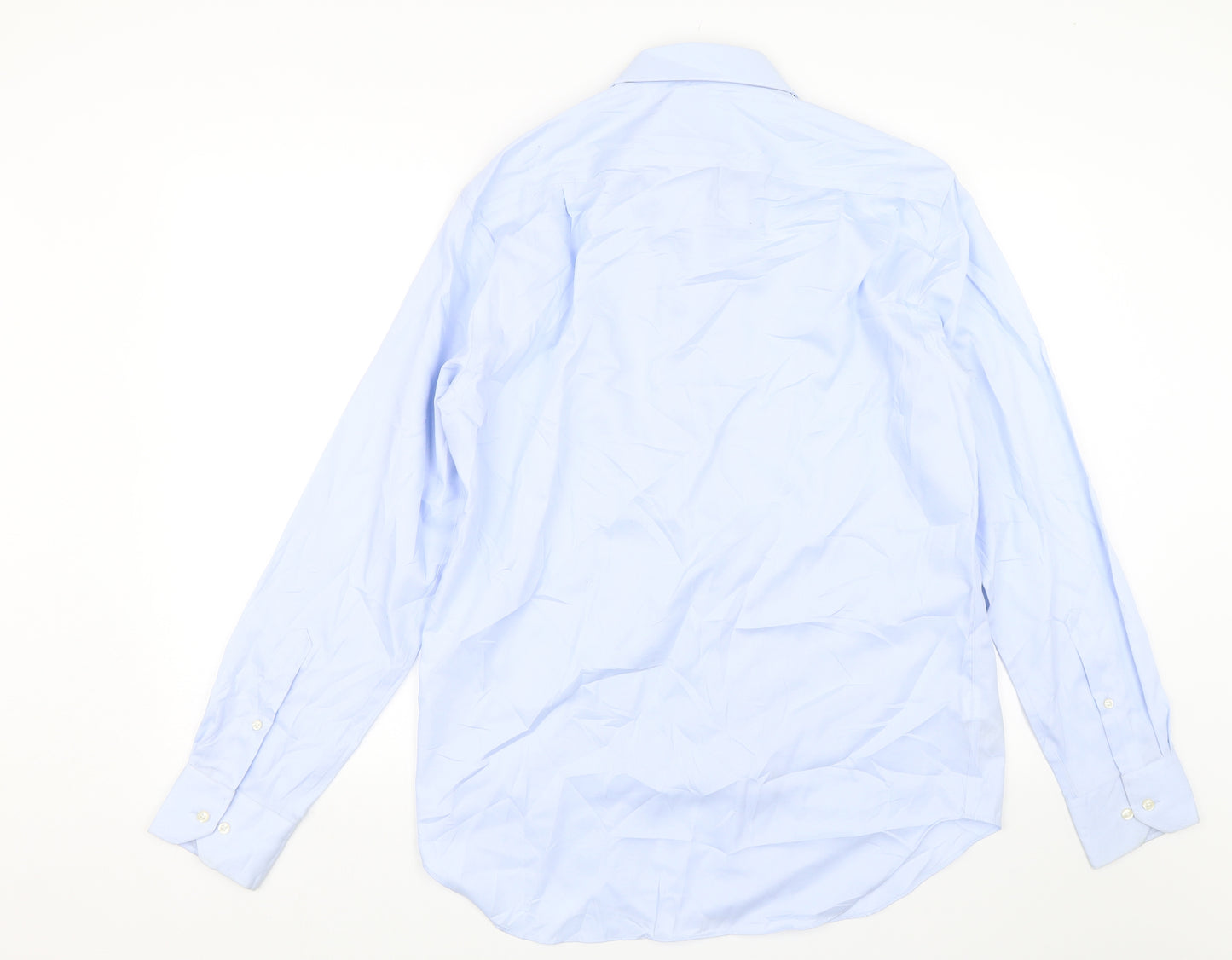 M&S Mens Blue    Dress Shirt Size 15.5