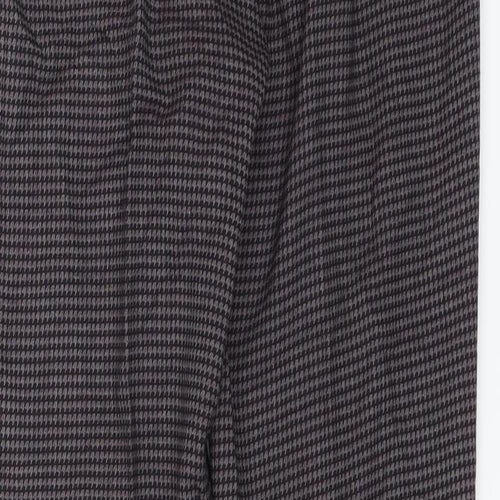 NEXT Womens Purple Check  Trousers  Size 8 L28 in