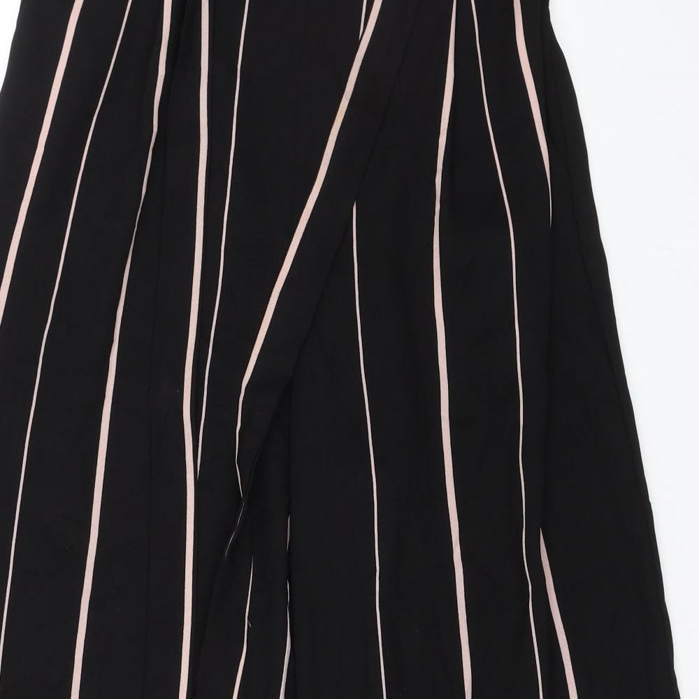 New Look Womens Black Striped  Trousers  Size 10 L21 in