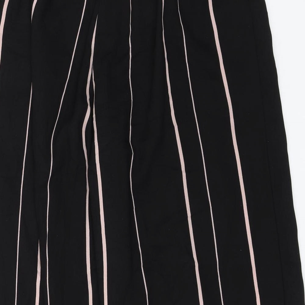 New Look Womens Black Striped  Trousers  Size 10 L21 in