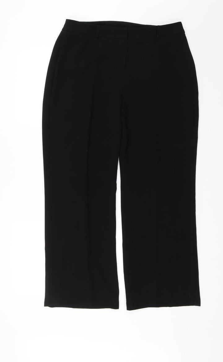 Anne Brooks Womens Black Dress Pants Trousers Size 14 L26 in