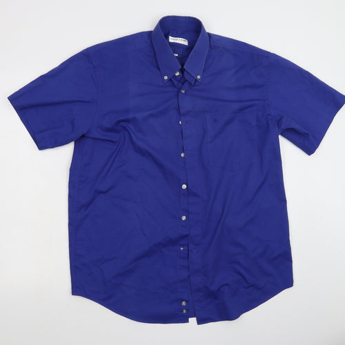 Pierre Cardin Mens Blue    Button-Up Size L