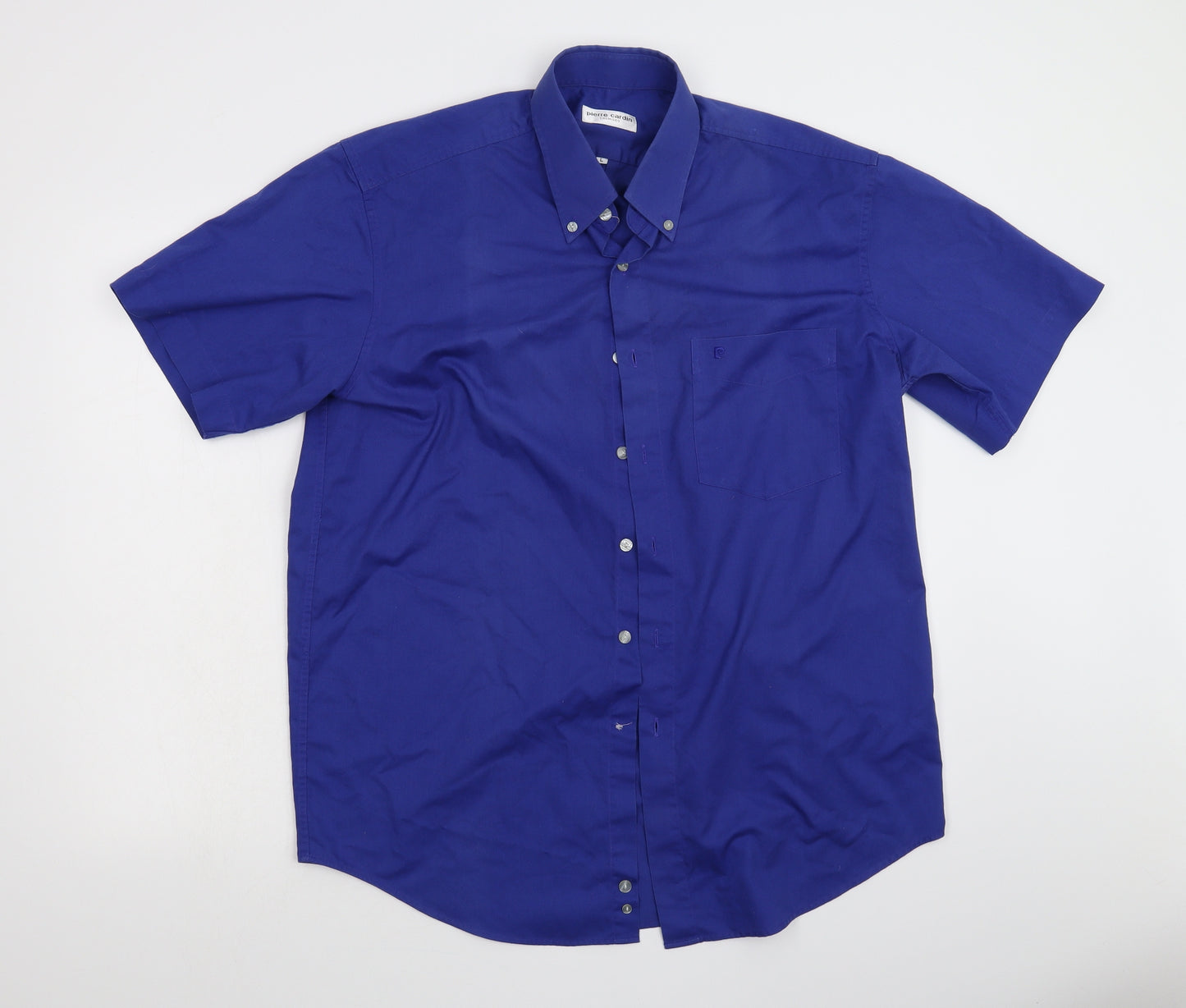 Pierre Cardin Mens Blue    Button-Up Size L