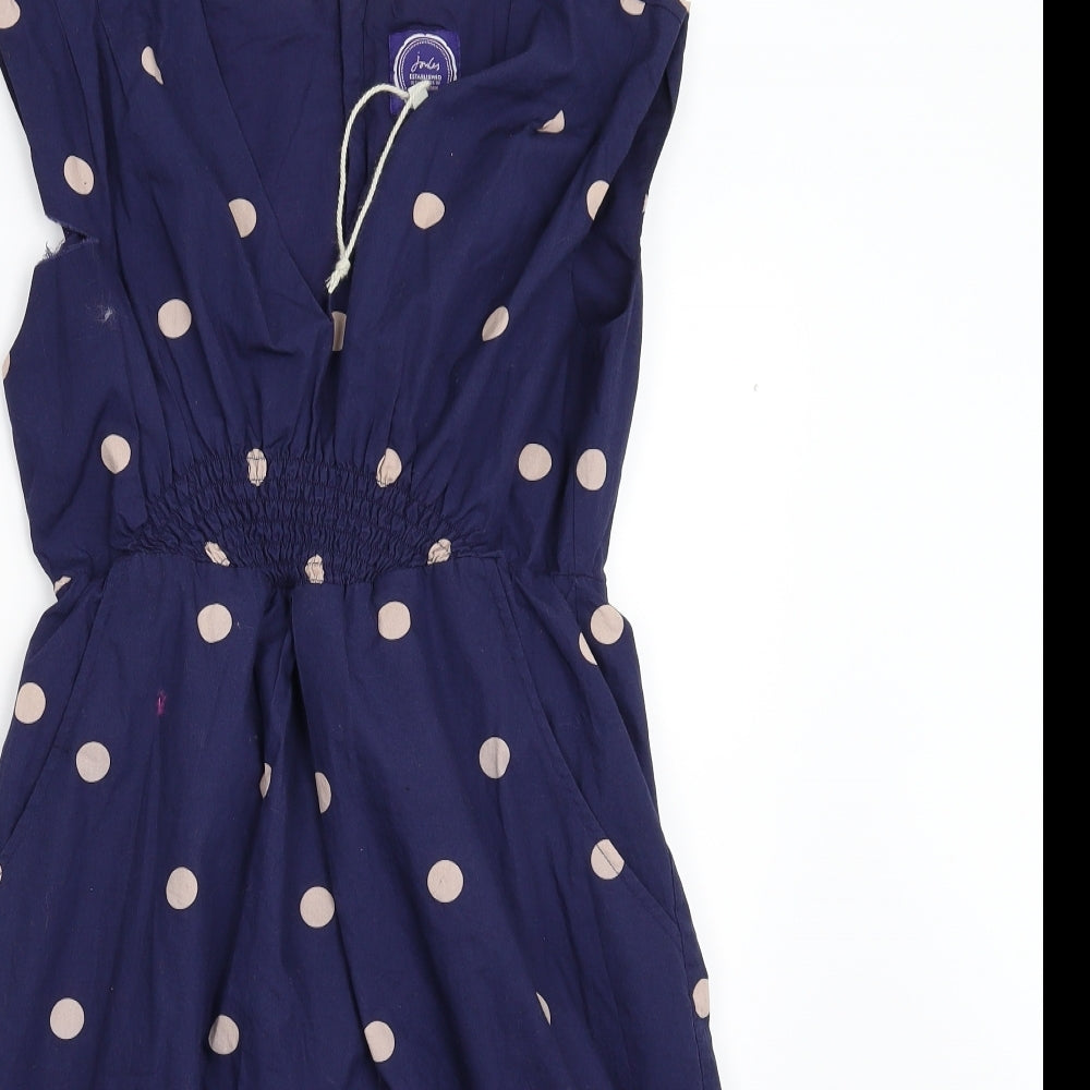 Joules Womens Blue Polka Dot  Fit & Flare  Size 10