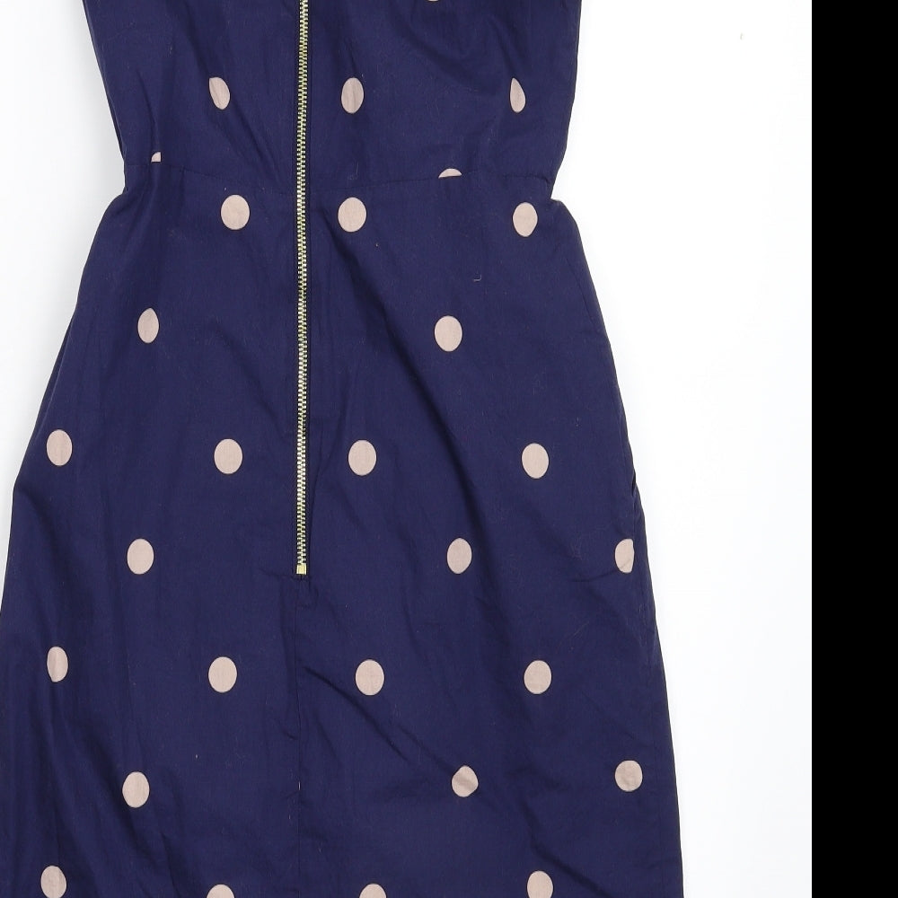 Joules Womens Blue Polka Dot  Fit & Flare  Size 10