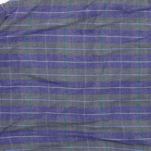 Preworn Mens Blue Check Flannel  Button-Up Size M