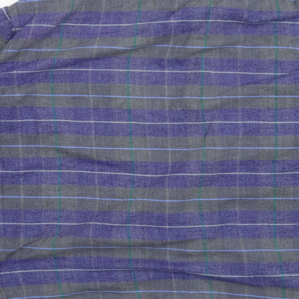 Preworn Mens Blue Check Flannel  Button-Up Size M