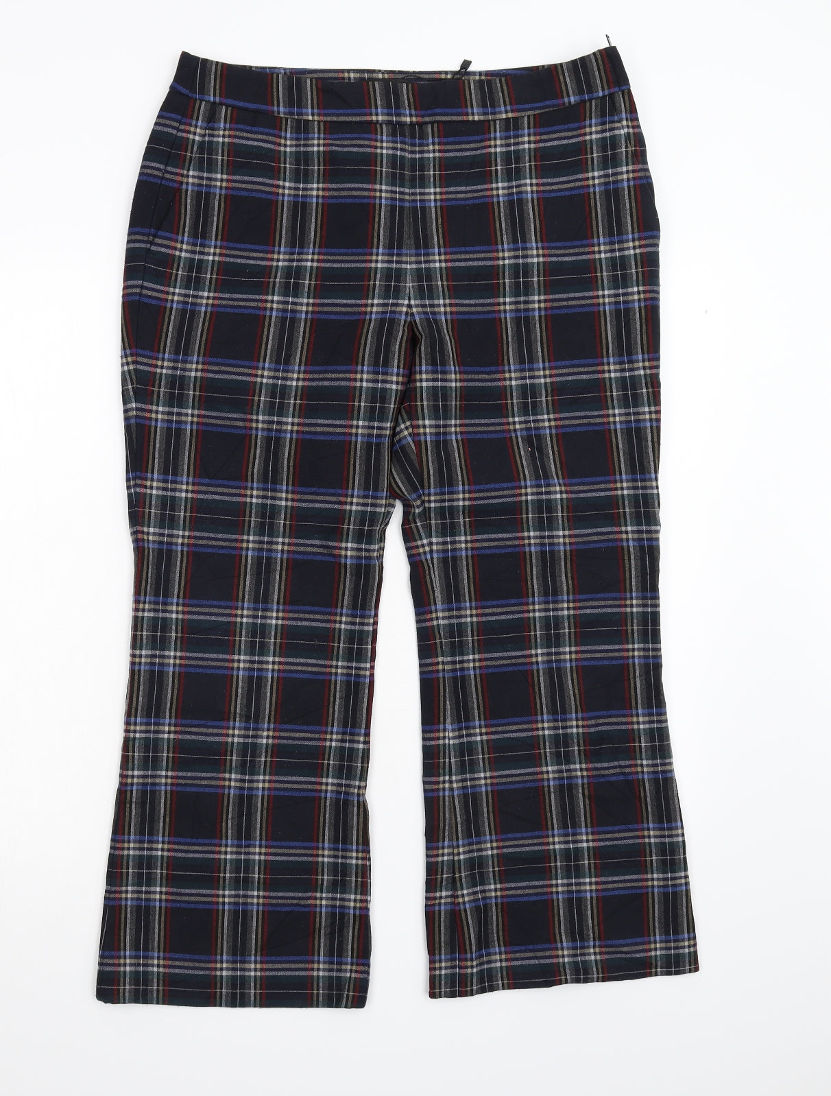 Zara Womens Multicoloured Check  Trousers  Size 14 L29 in