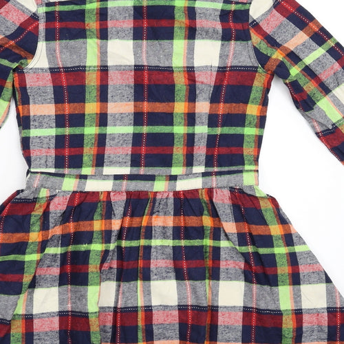 Pepaloves Womens Multicoloured Check Lace Shirt Dress  Size XS