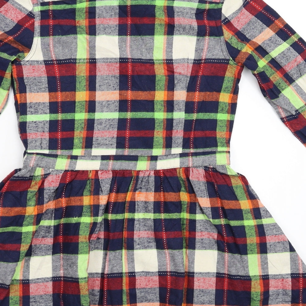 Pepaloves Womens Multicoloured Check Lace Shirt Dress  Size XS