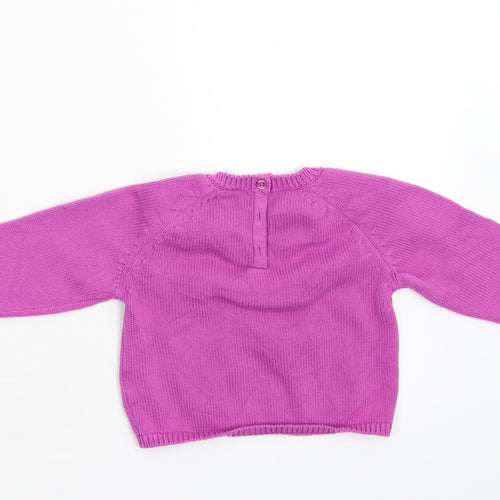 BHS Girls Pink  Knit Pullover Jumper Size 18-24 Months