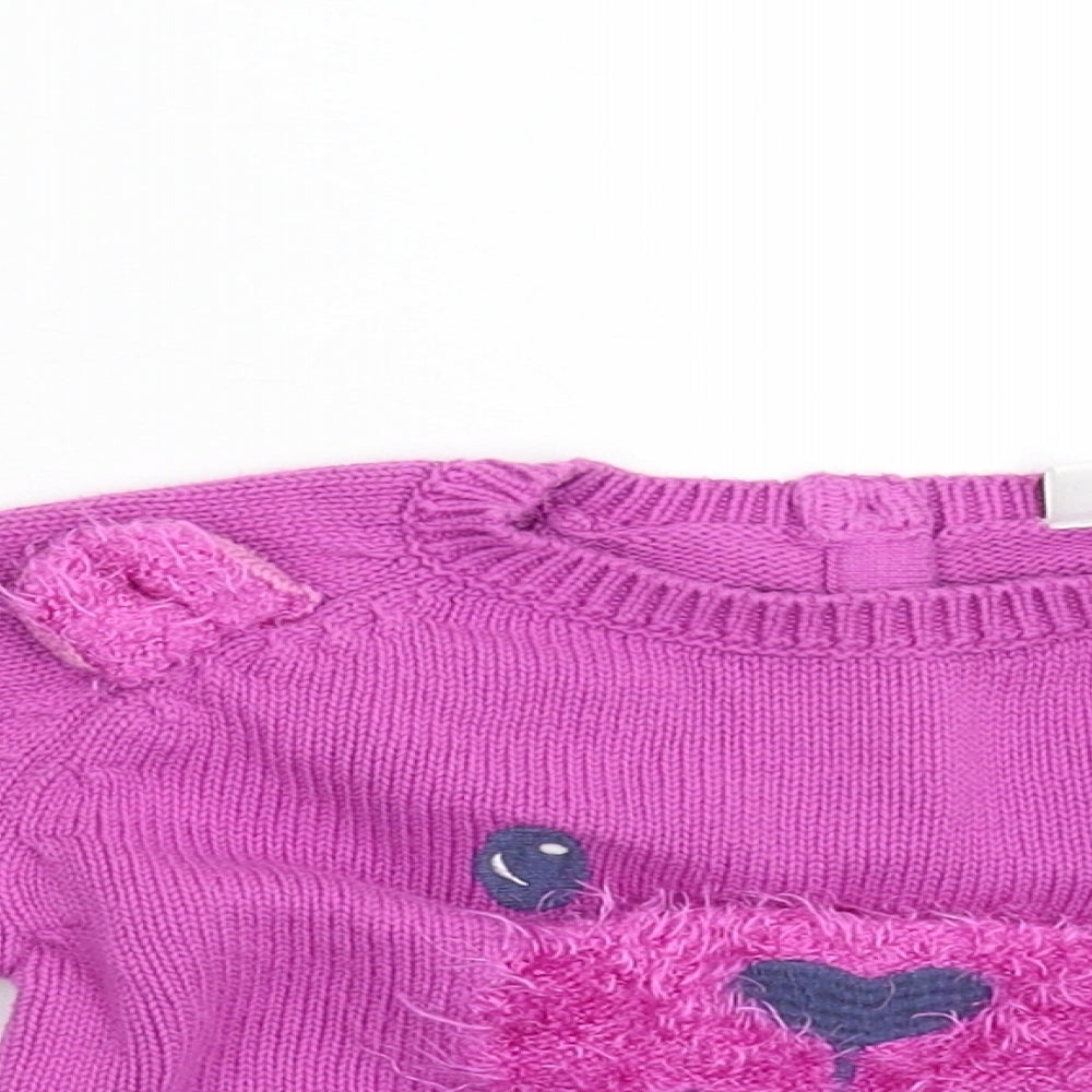 BHS Girls Pink  Knit Pullover Jumper Size 18-24 Months