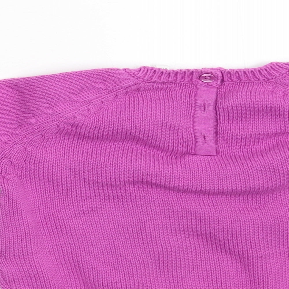BHS Girls Pink  Knit Pullover Jumper Size 18-24 Months