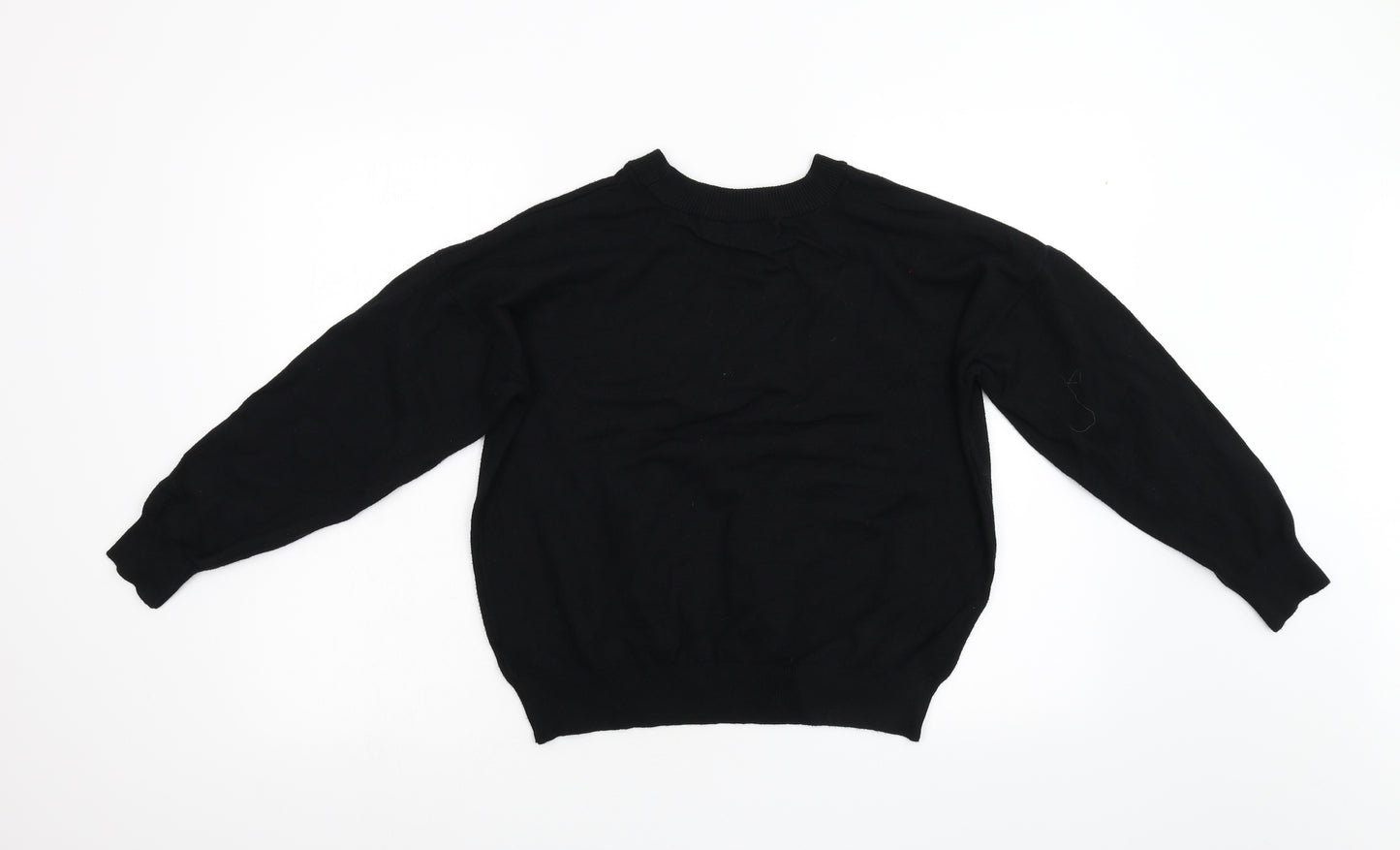 F&F Womens Black Geometric Knit Pullover Jumper Size 14