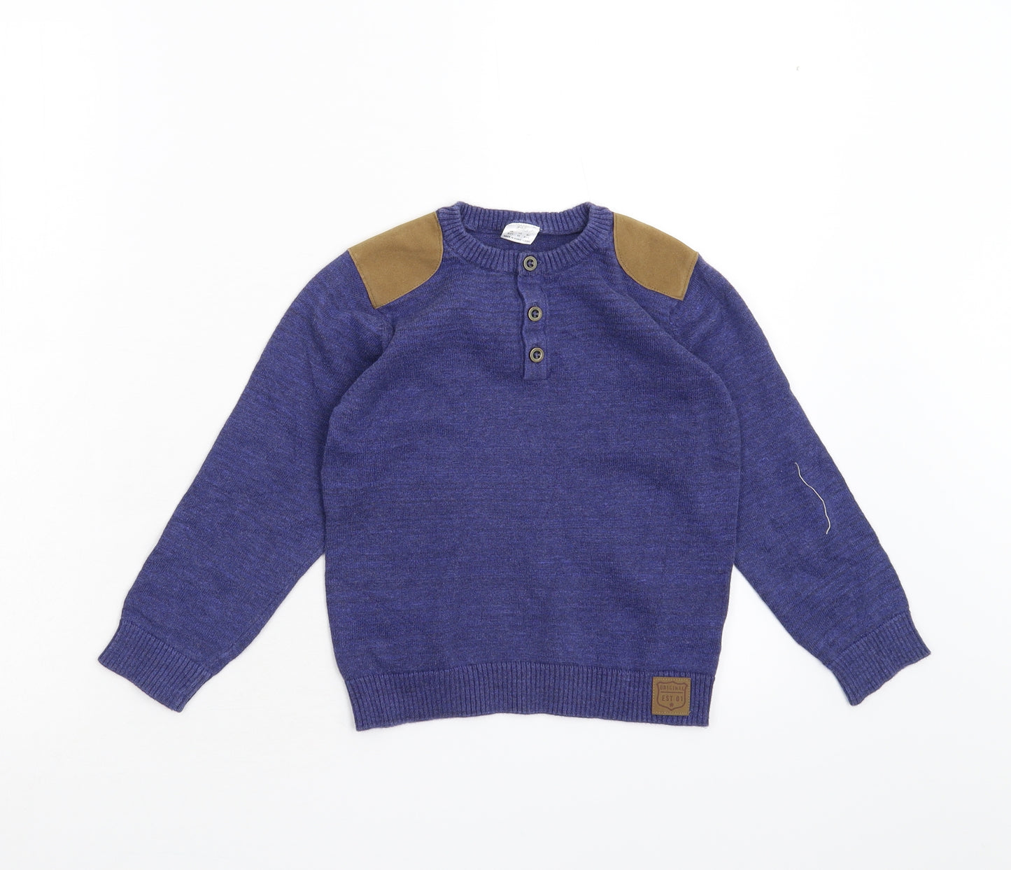 F&F Boys Blue   Pullover Jumper Size 6-7 Years