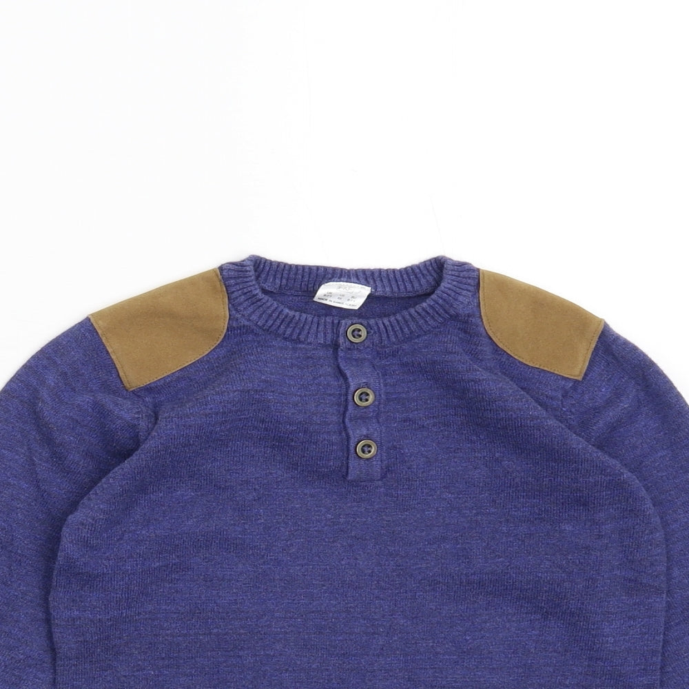 F&F Boys Blue   Pullover Jumper Size 6-7 Years