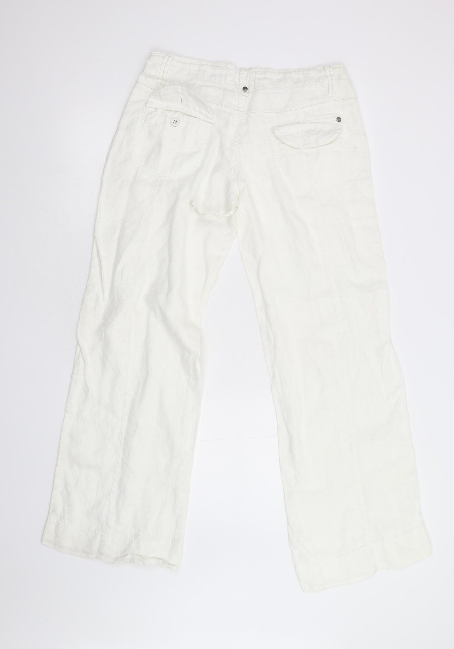 Soul Cal Womens White   Trousers  Size 10 L31 in