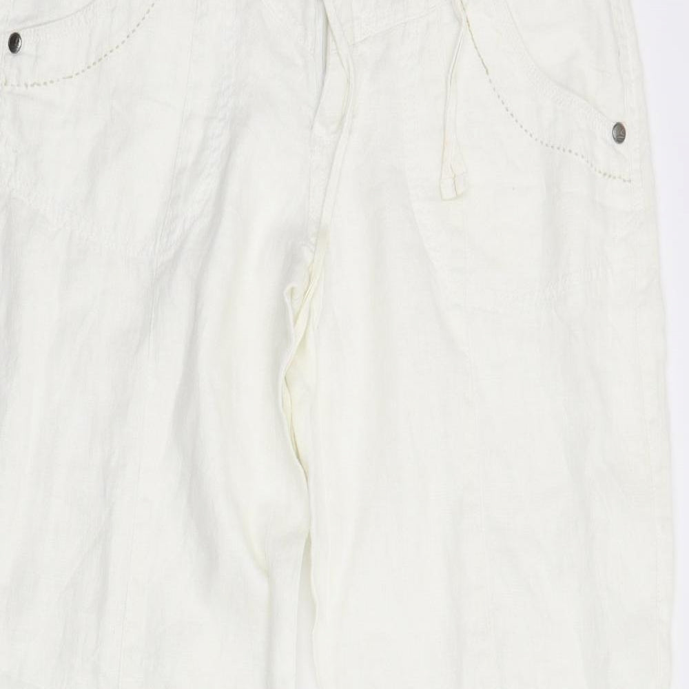 Soul Cal Womens White   Trousers  Size 10 L31 in