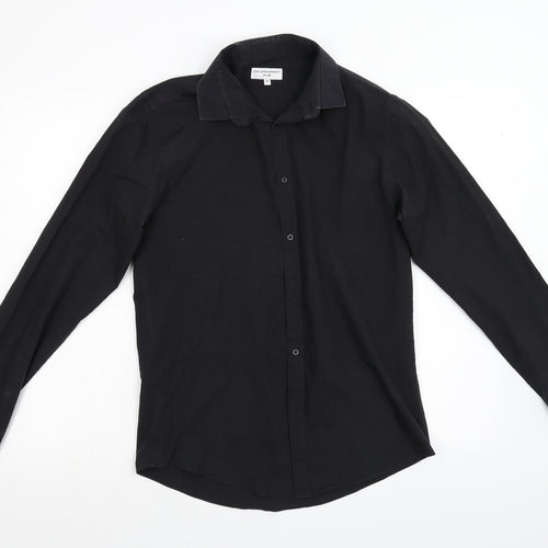 Taylor & Wright Mens Black    Button-Up Size 15