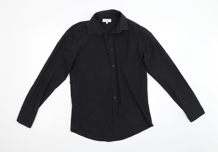 Taylor & Wright Mens Black Button-Up Size 15