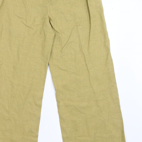 M&S Womens Yellow   Trousers  Size 14 L28 in