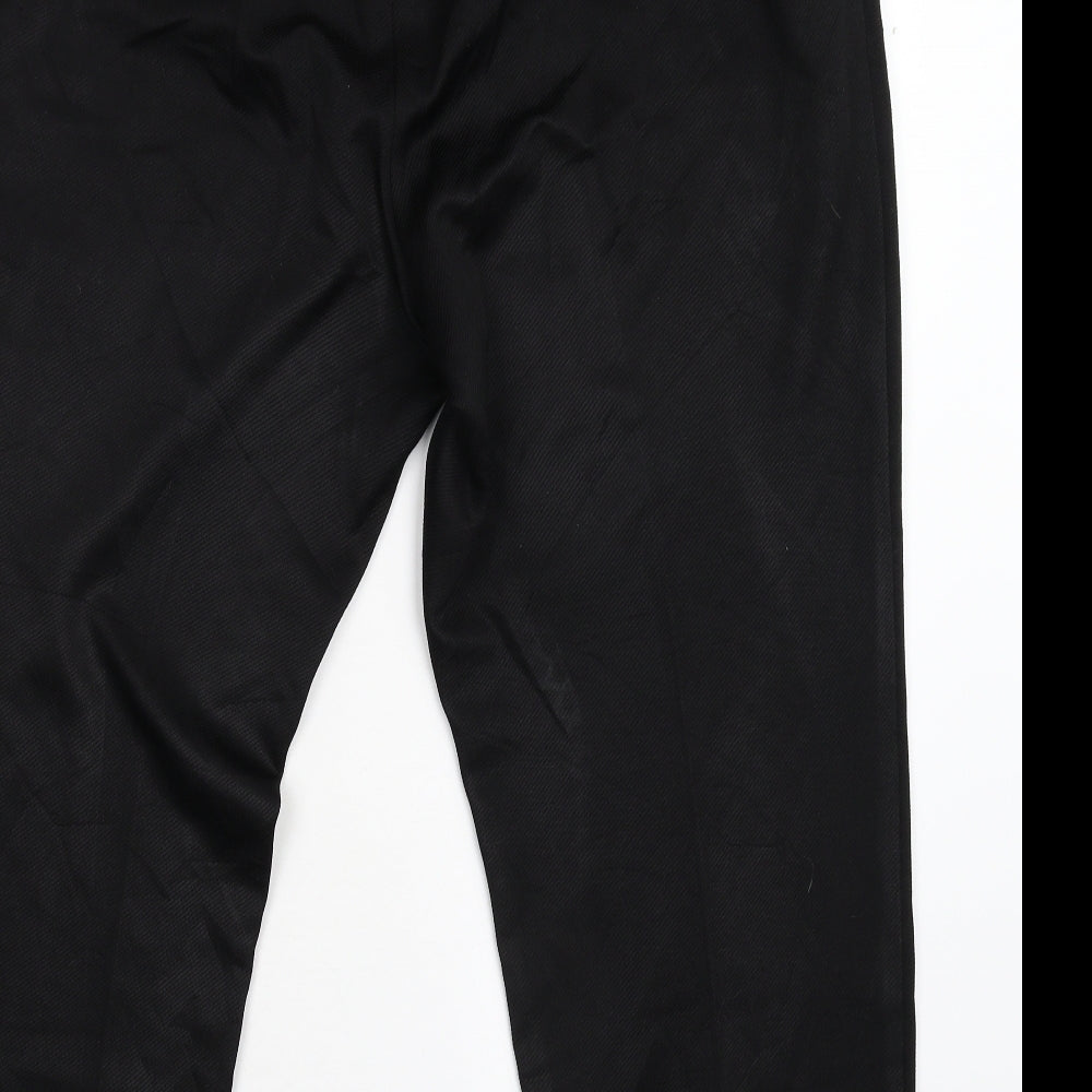 M&S Womens Black   Trousers  Size 22 L27 in