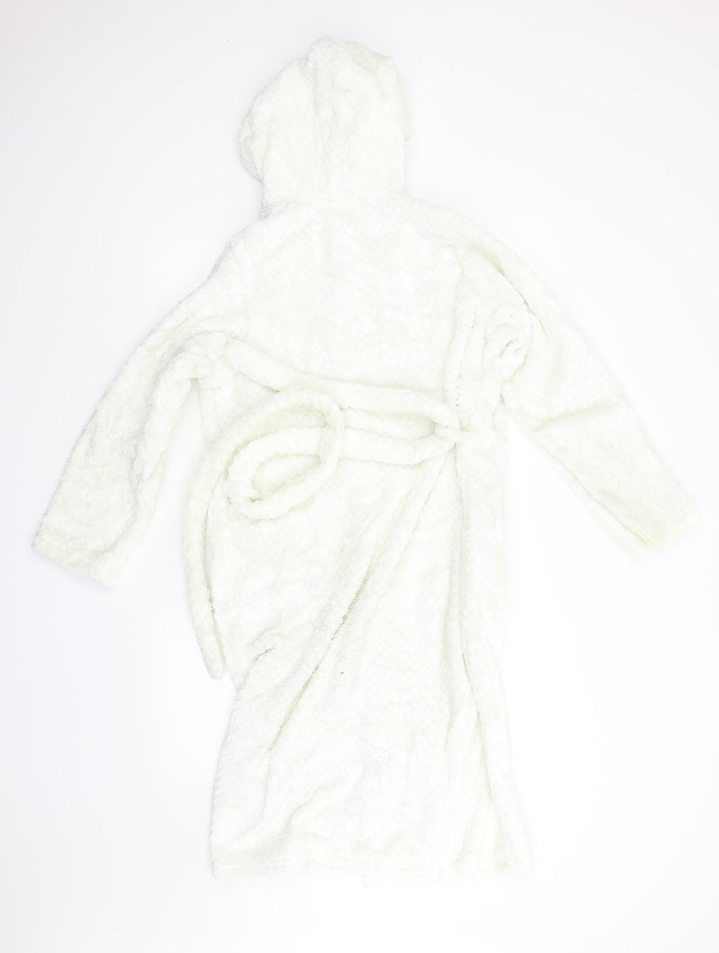 m&s Girls White  Fleece  Gown Size 11-12 Years