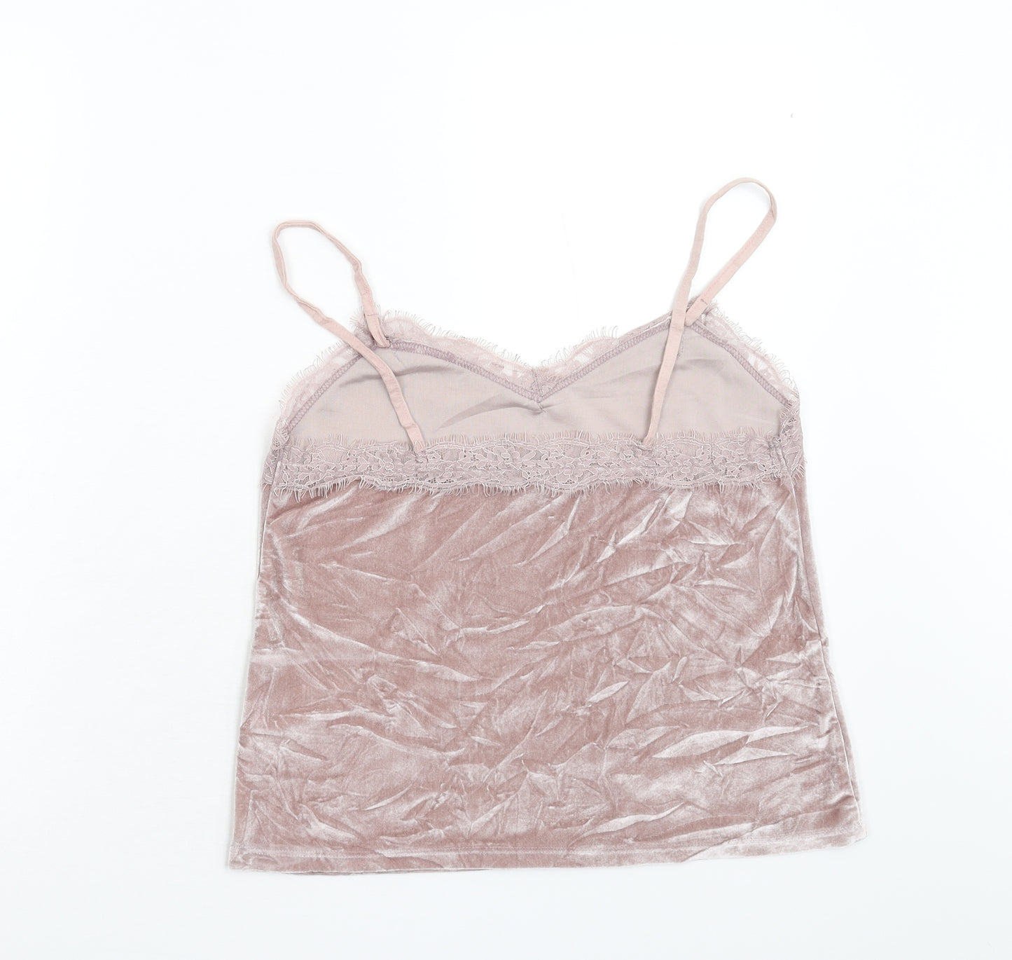 New Look Womens Pink  Velvet Camisole Tank Size 10