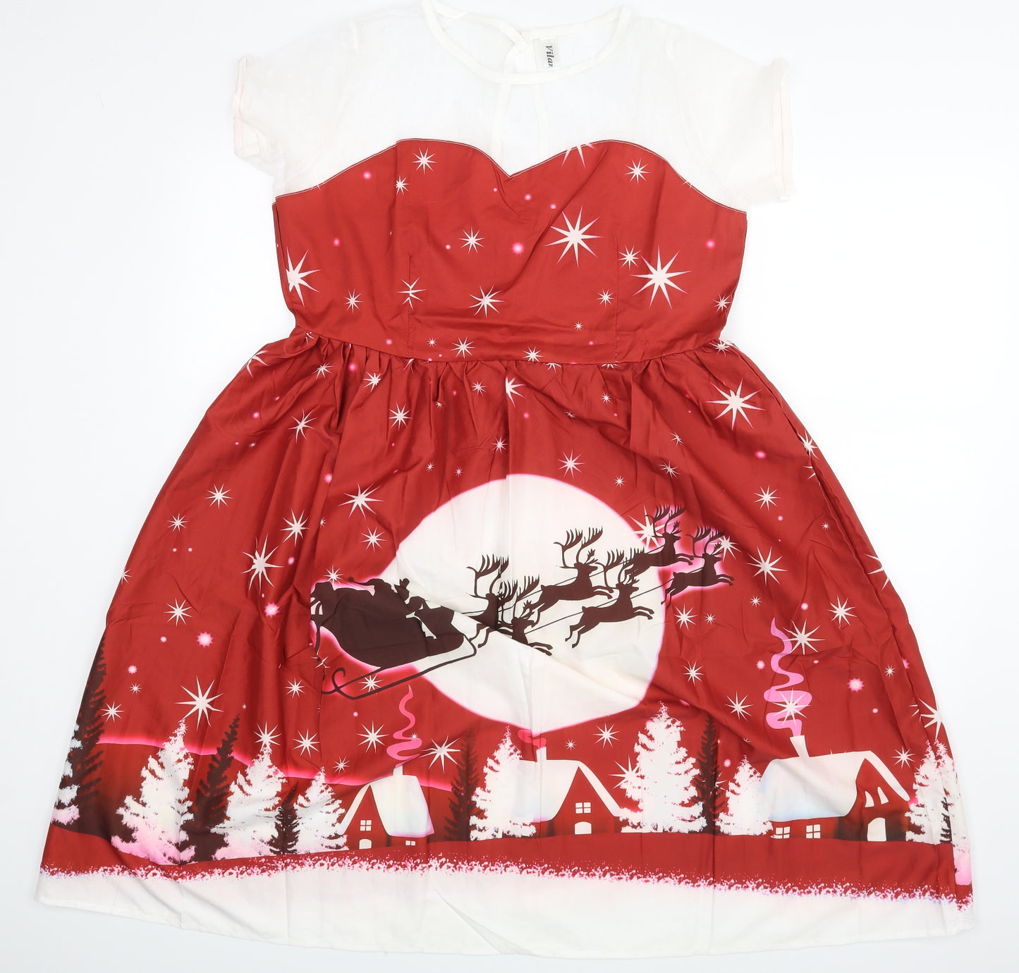 VILA Girls Red   A-Line