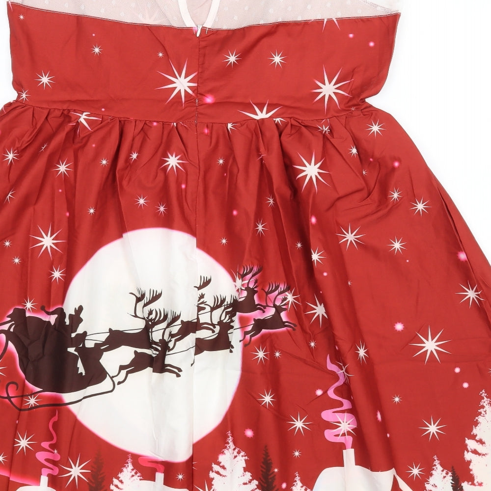 VILA Girls Red   A-Line