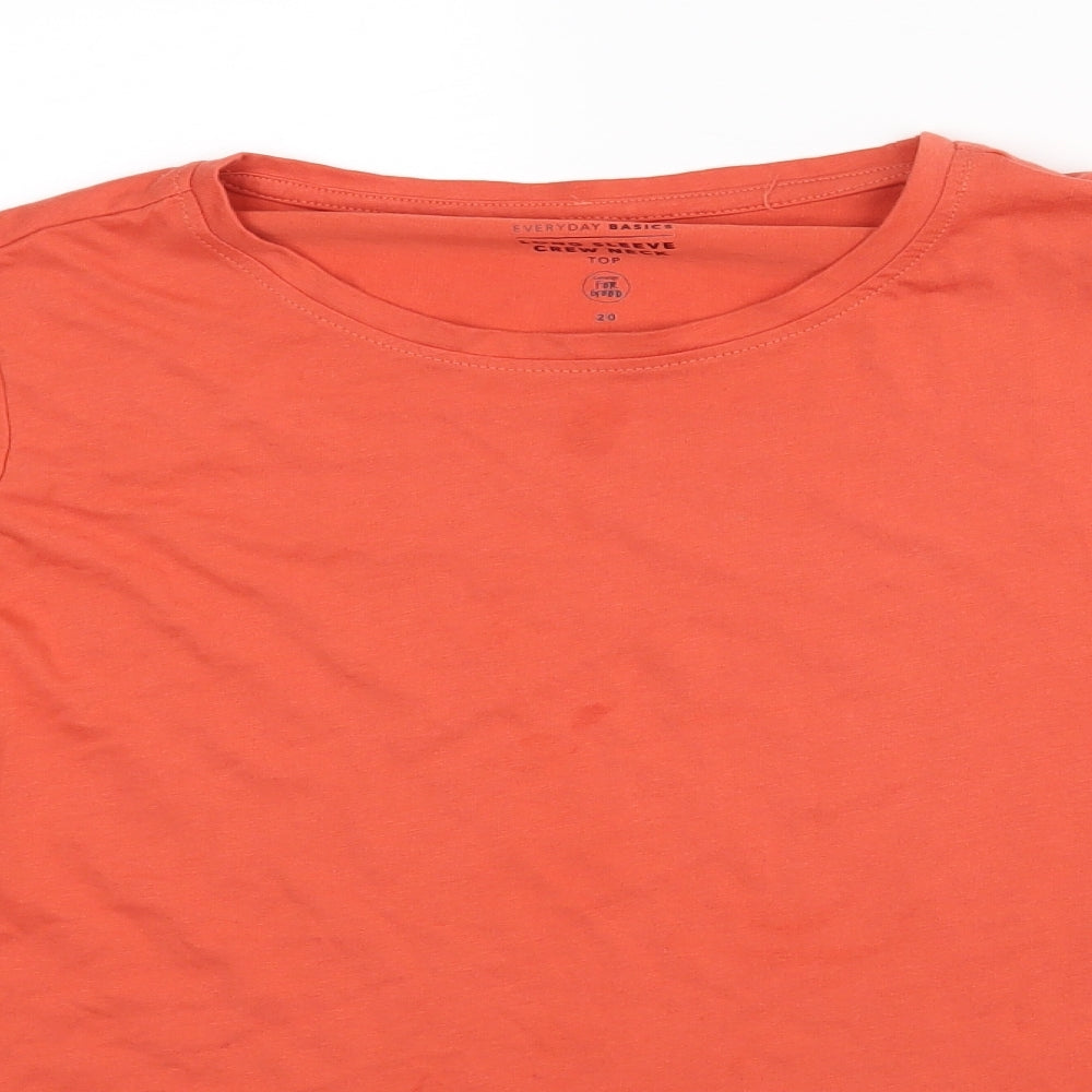 George Womens Orange   Basic T-Shirt Size 20