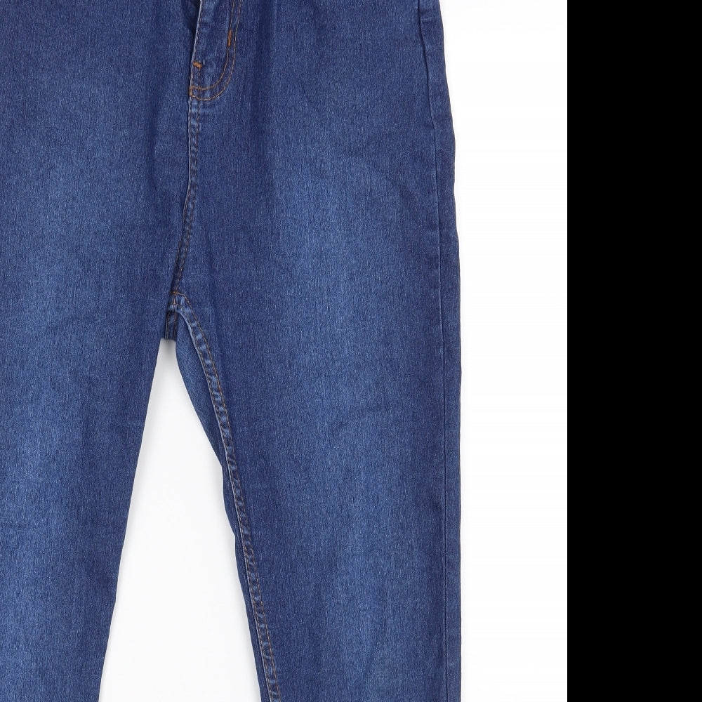 PRETTYLITTLETHING Womens Blue   Straight Jeans Size 10 L27 in