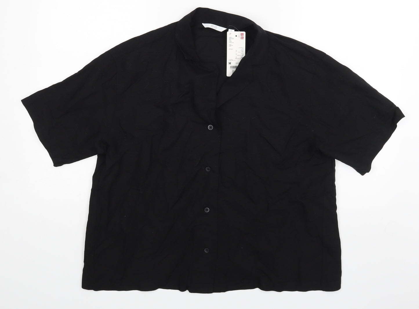 Uni Qlo Womens Black   Basic Blouse Size M