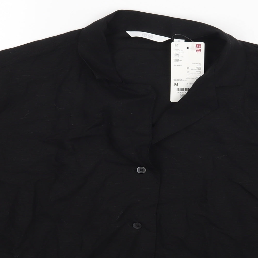 Uni Qlo Womens Black   Basic Blouse Size M