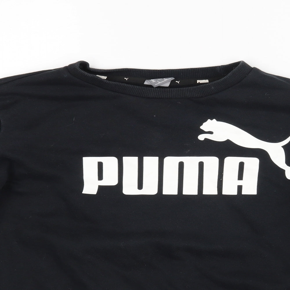 PUMA Boys Black   Pullover Jumper Size 15-16 Years