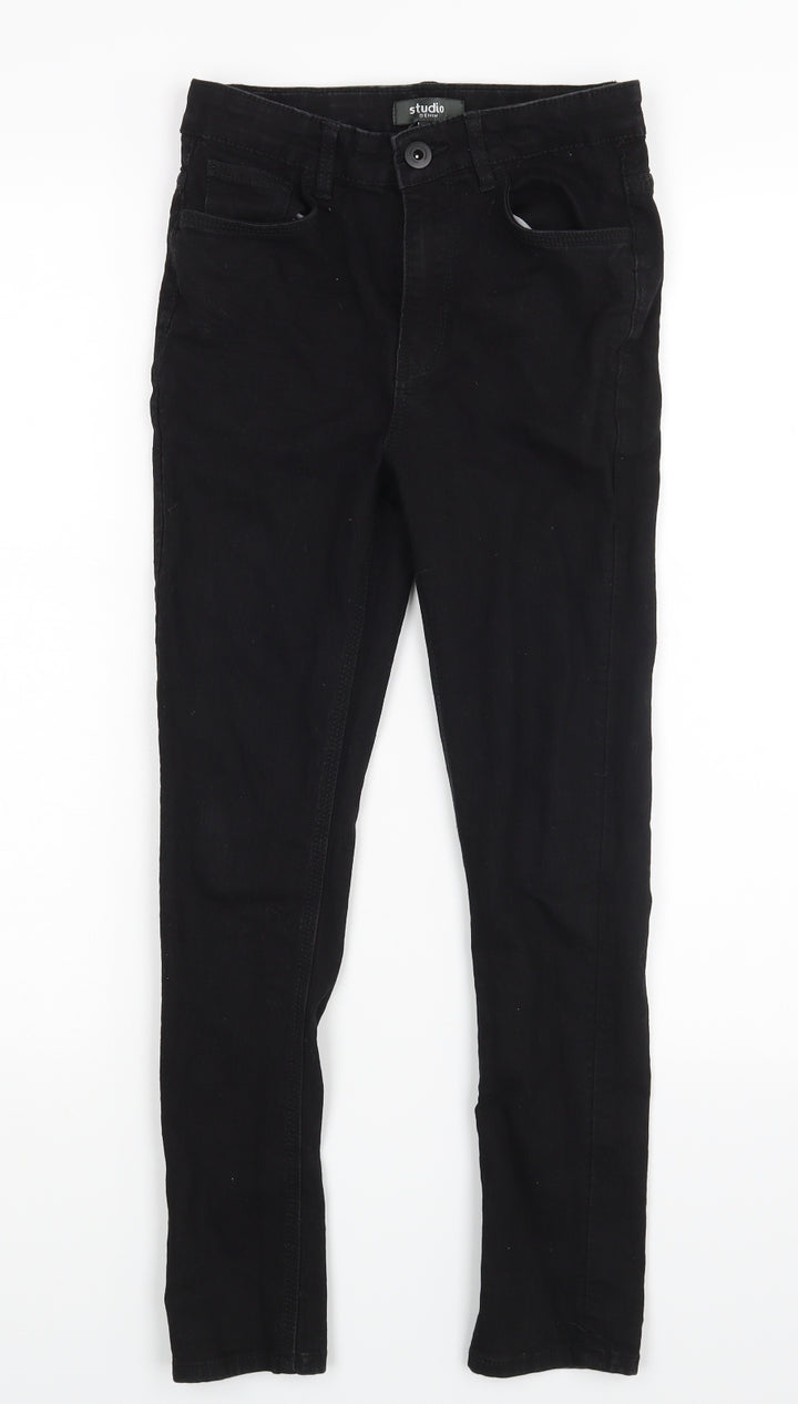 Studio Denim Girls Black Skinny Jeans Size 10-11 Years