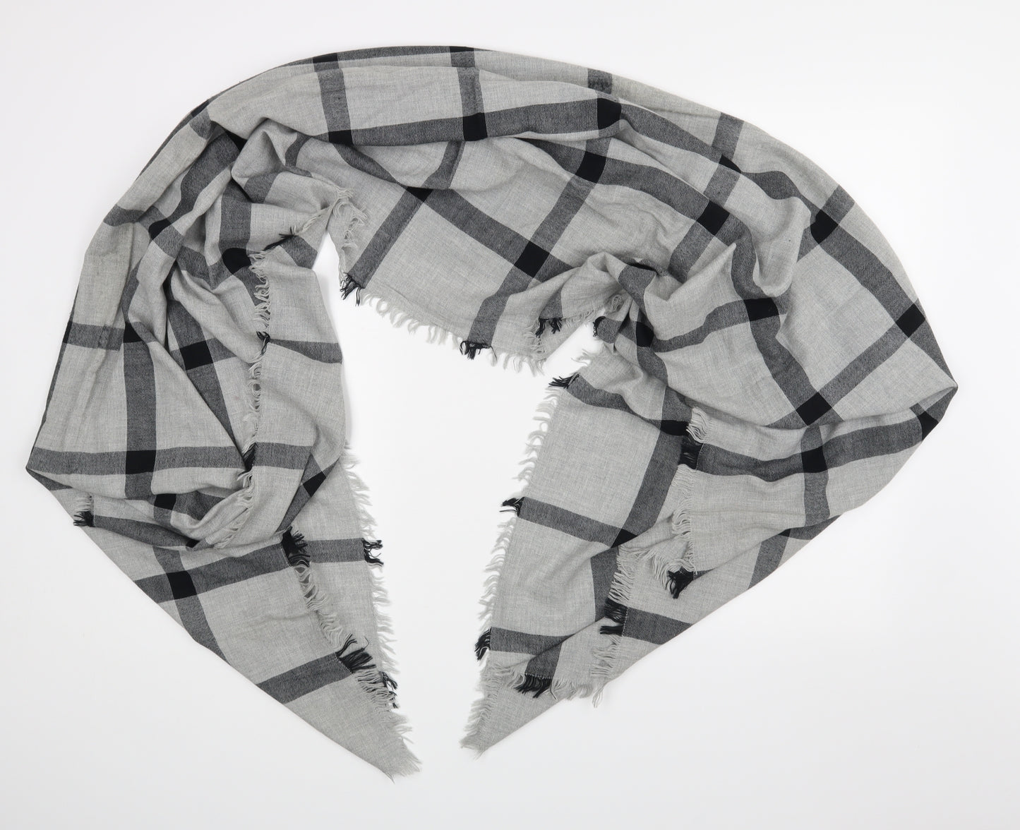 Preworn Unisex Beige Check   Scarf