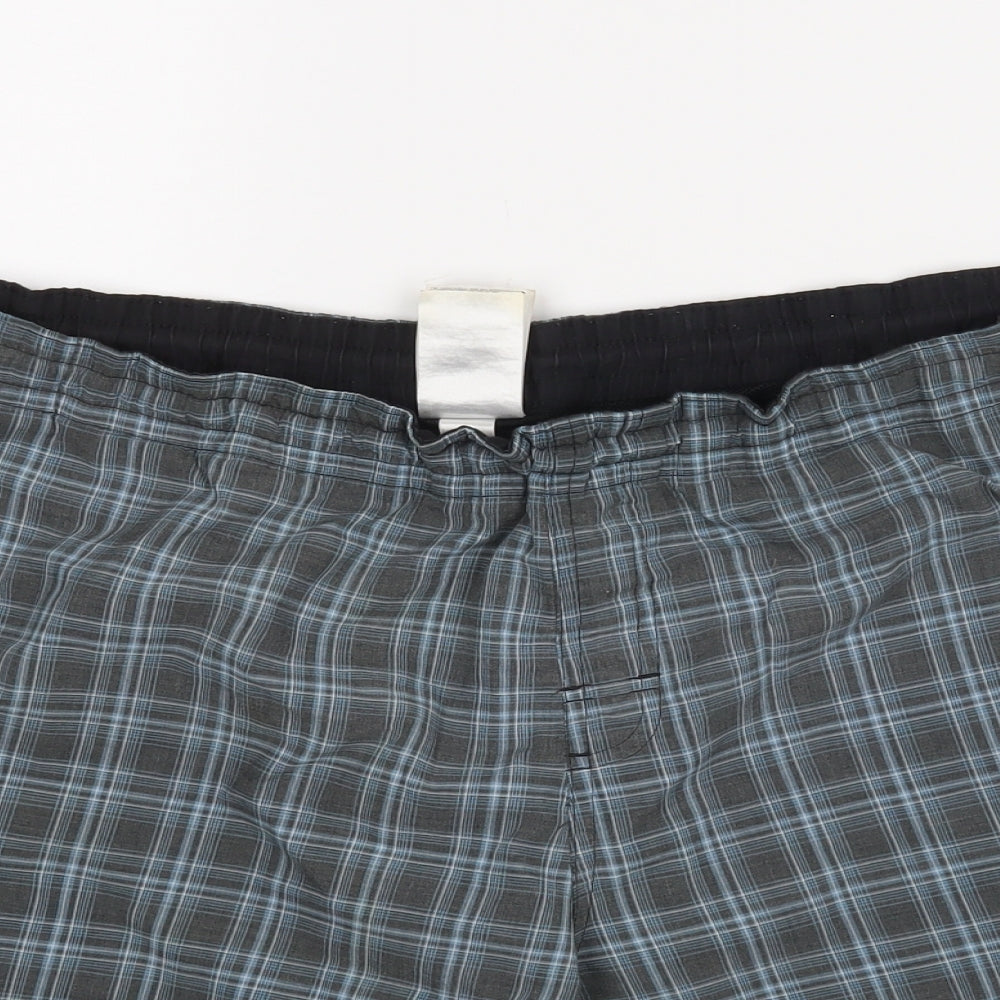 adidas Mens Blue Check   Shorts Size L - Swim shorts