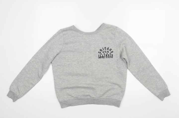 New Look Girls Grey Pullover Jumper Size 12-13 Years