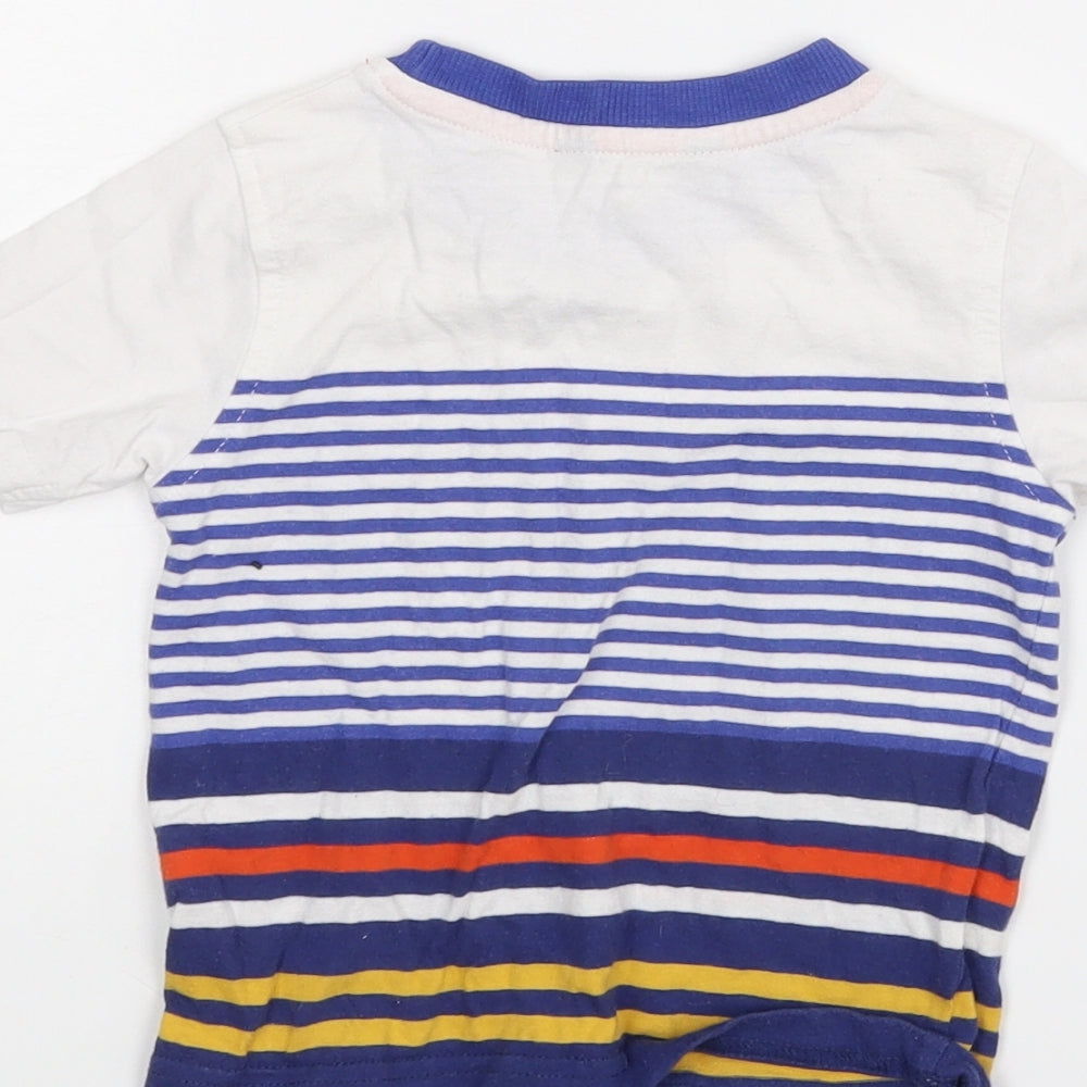 George Baby White Striped   T-Shirt Size 12-18 Months